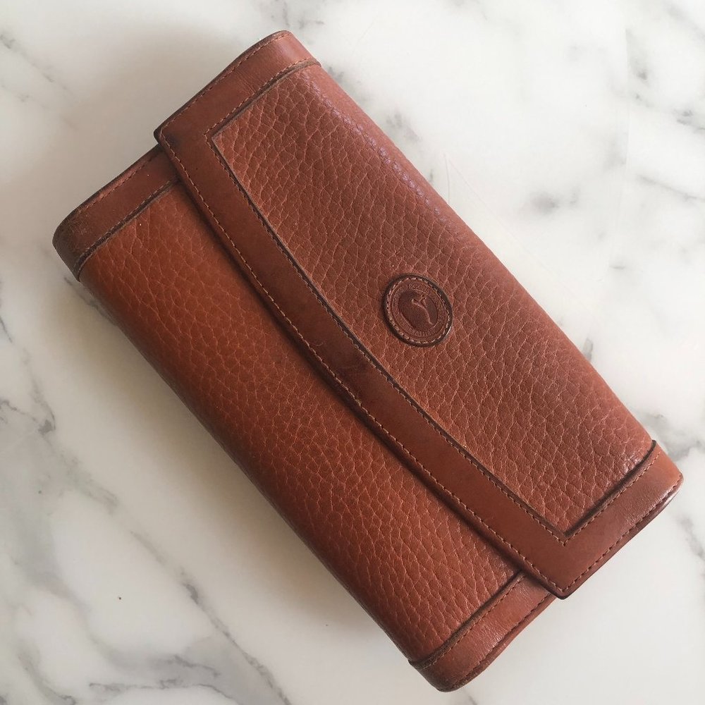 Vintage Dooney & Bourke Leather Tri-Fold Wallet